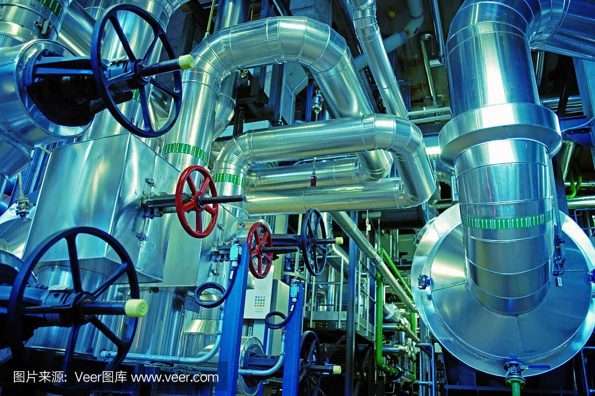 工業(yè)園區(qū)、鋼鐵管道、閥門、電纜